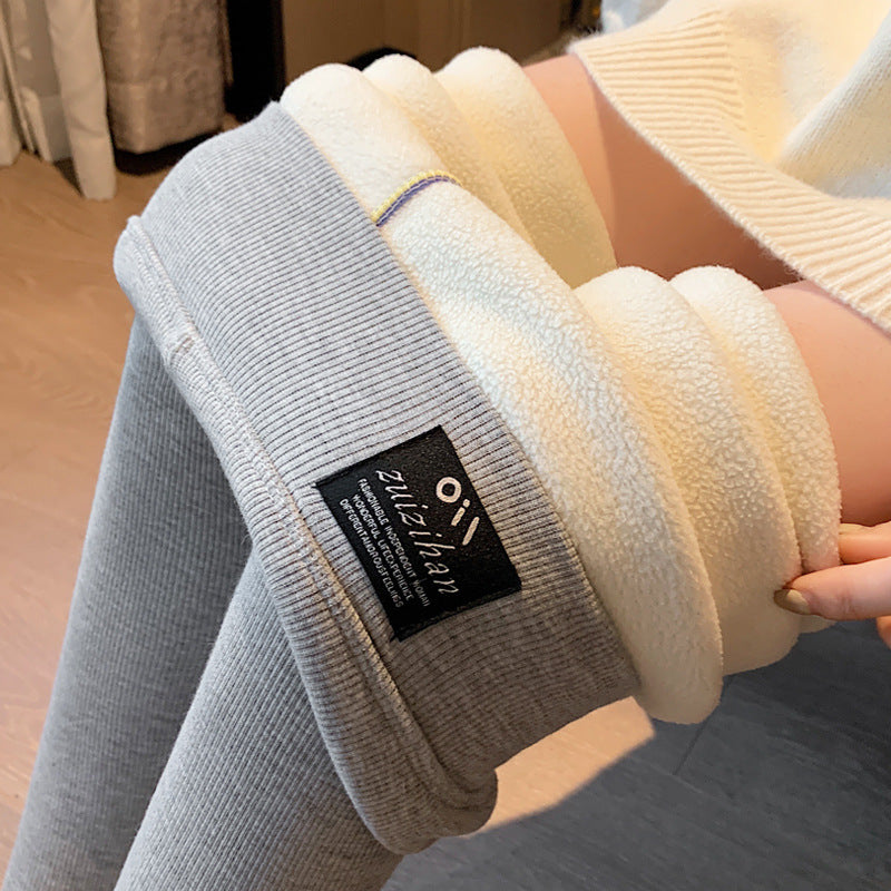Women’s Lambswool Fleece-Lined High-Waist Winter Leggings