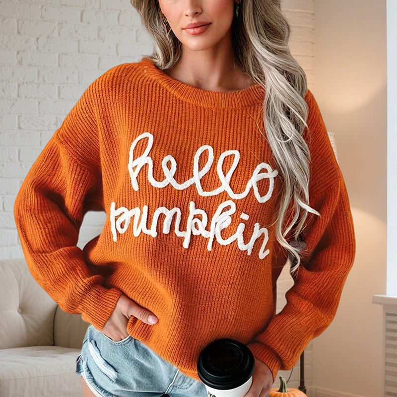 Women's Casual Round Neck Long Sleeve Pullover