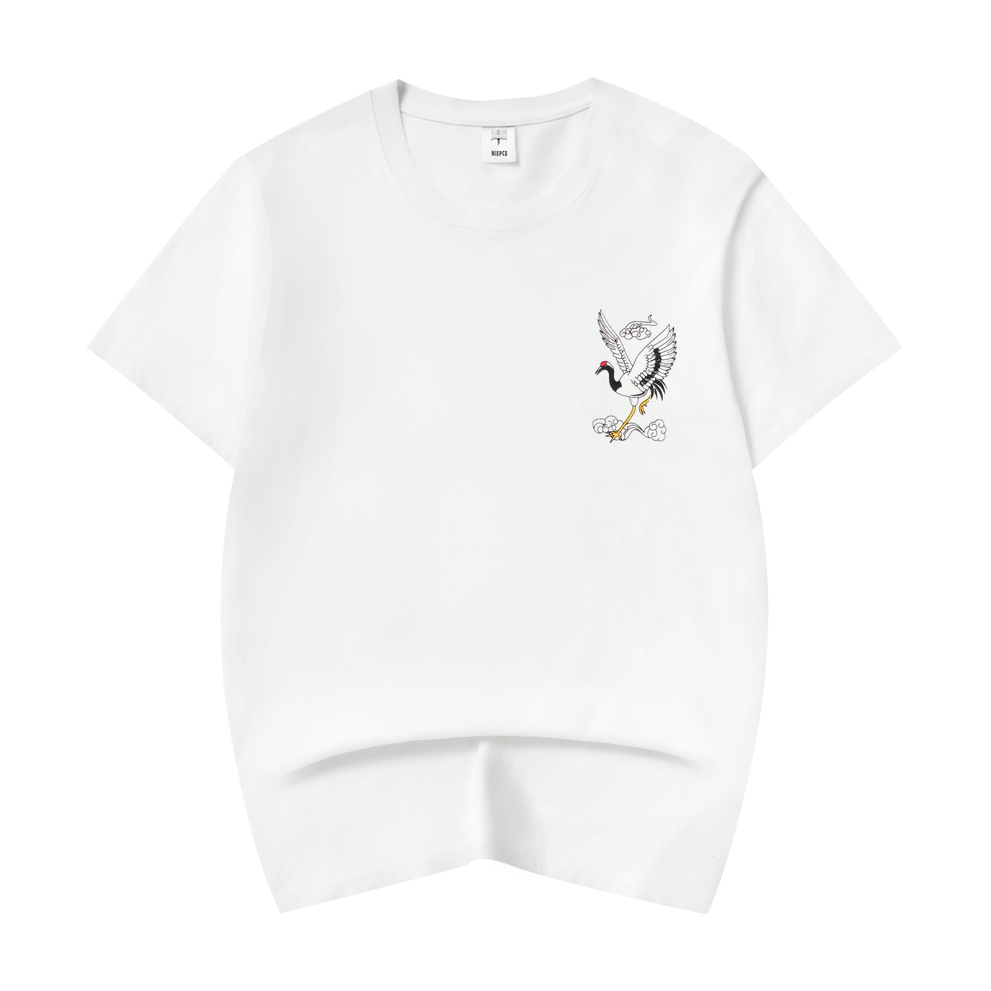 YeT028 Crane and Waves Tee