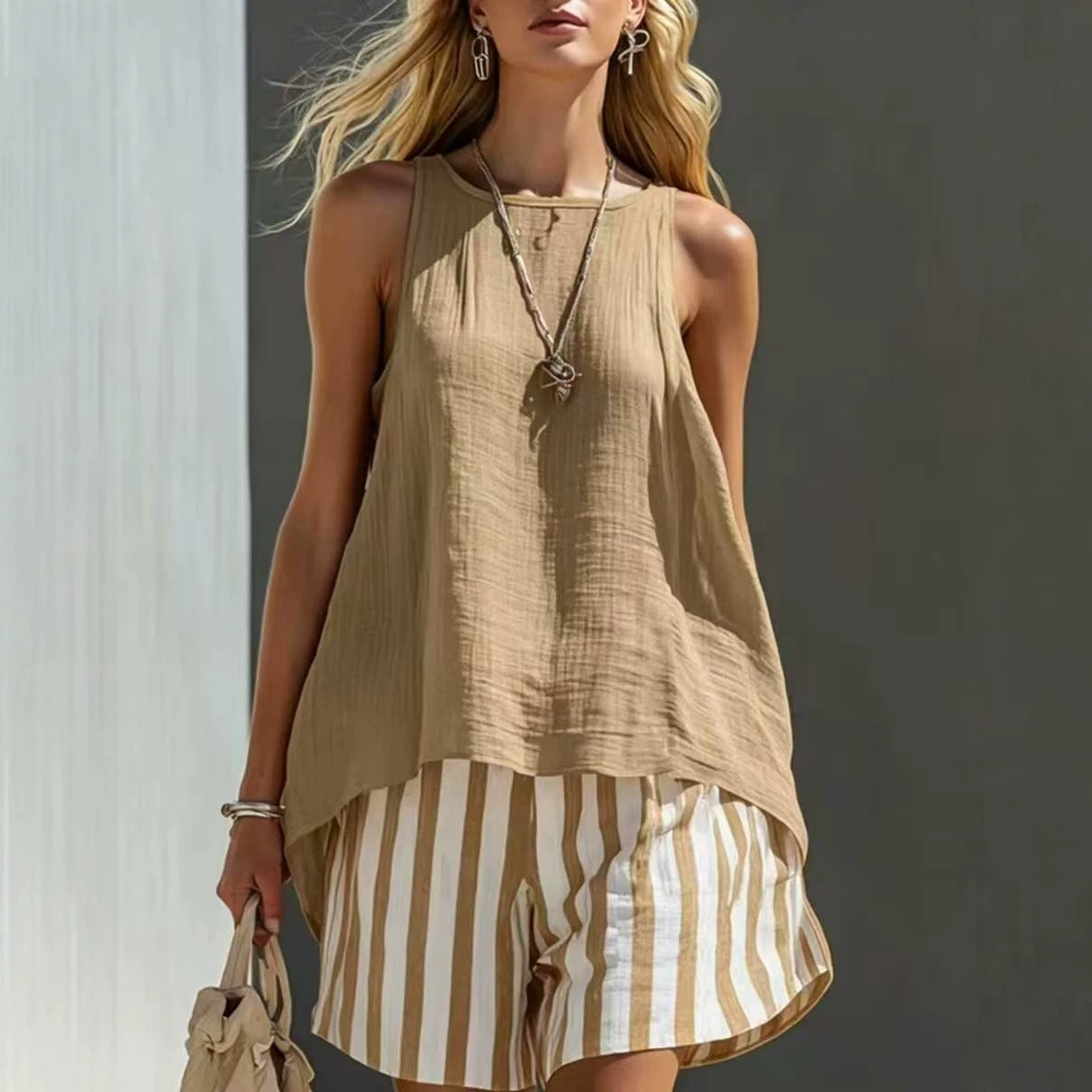 Women's V-Neck Long-Sleeve Loose-Fit Button-Up Shirt