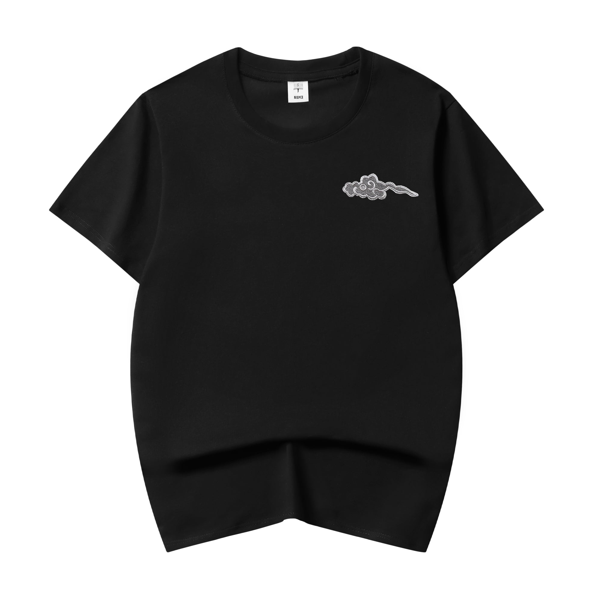 ET521 Grey Dragon Embroidered Tee