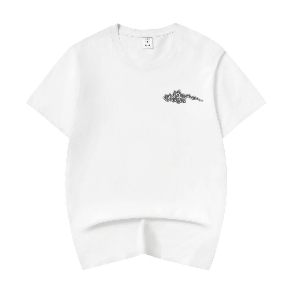 ET521 Grey Dragon Embroidered Tee