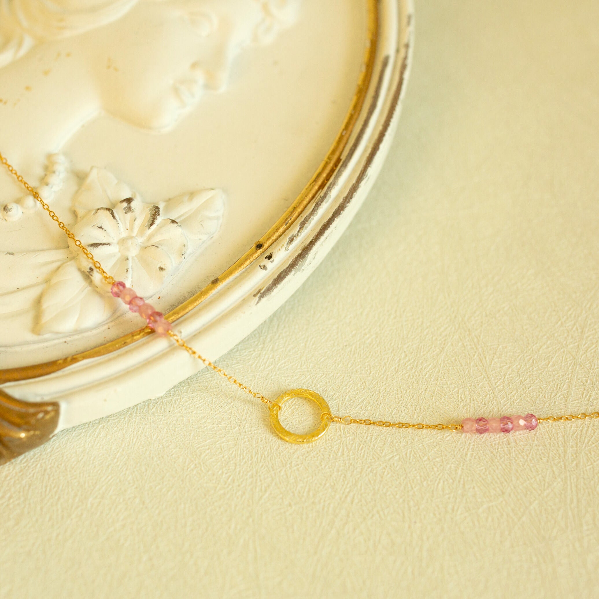 Pink Tourmaline Solara Necklace