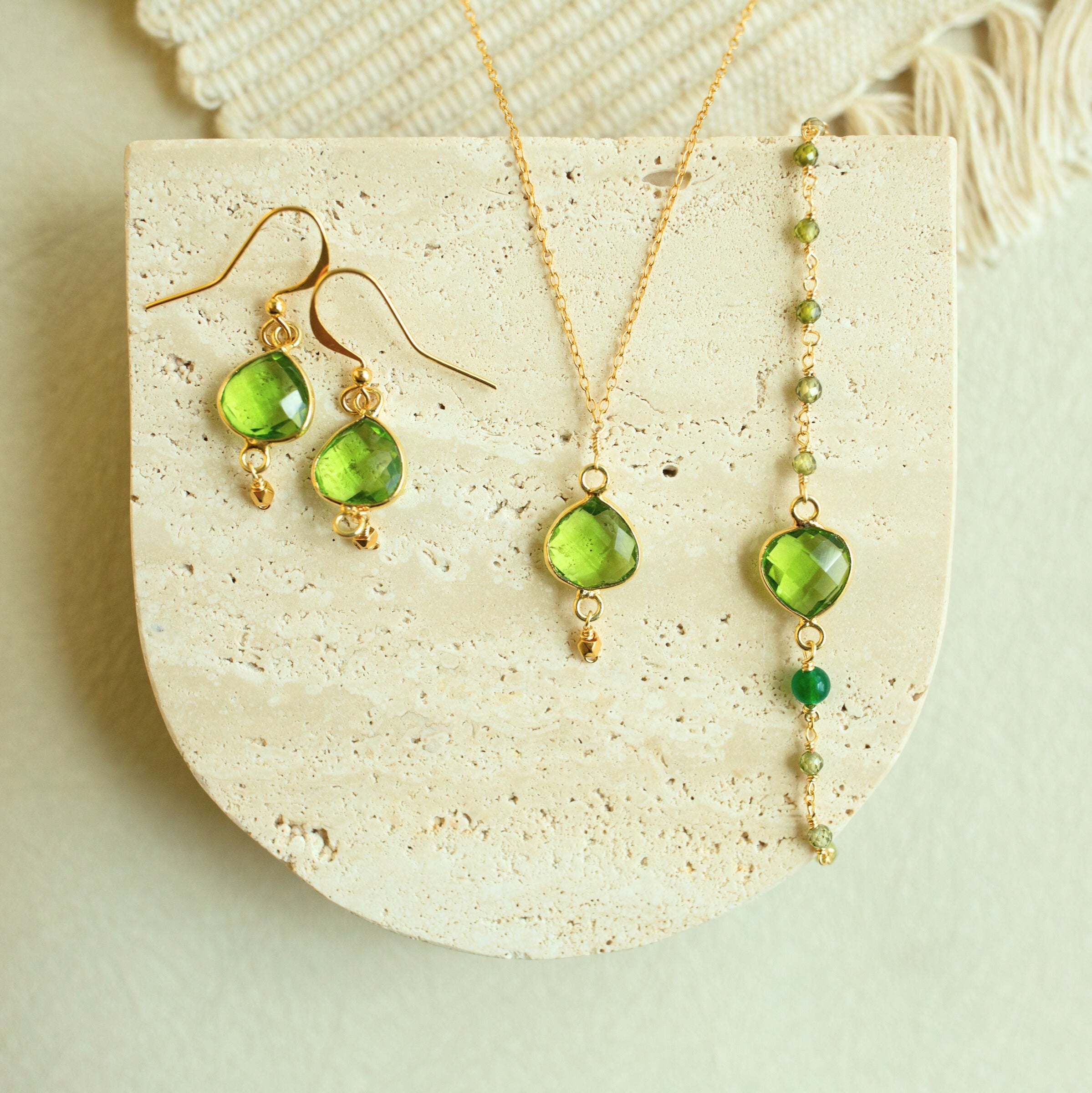 Peridot Ballet Drop Earrings