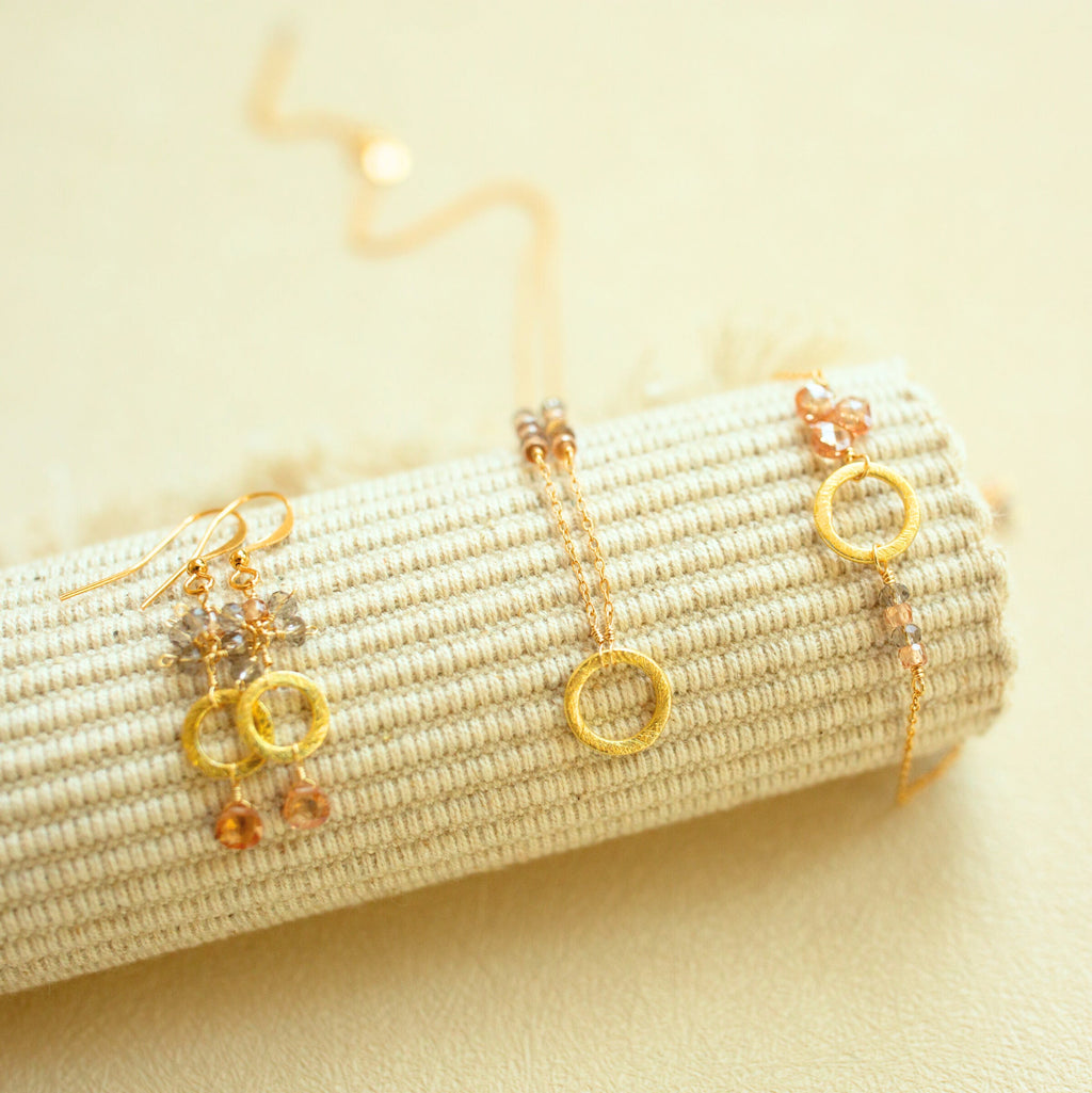 Champagne Quartz Solara Necklace