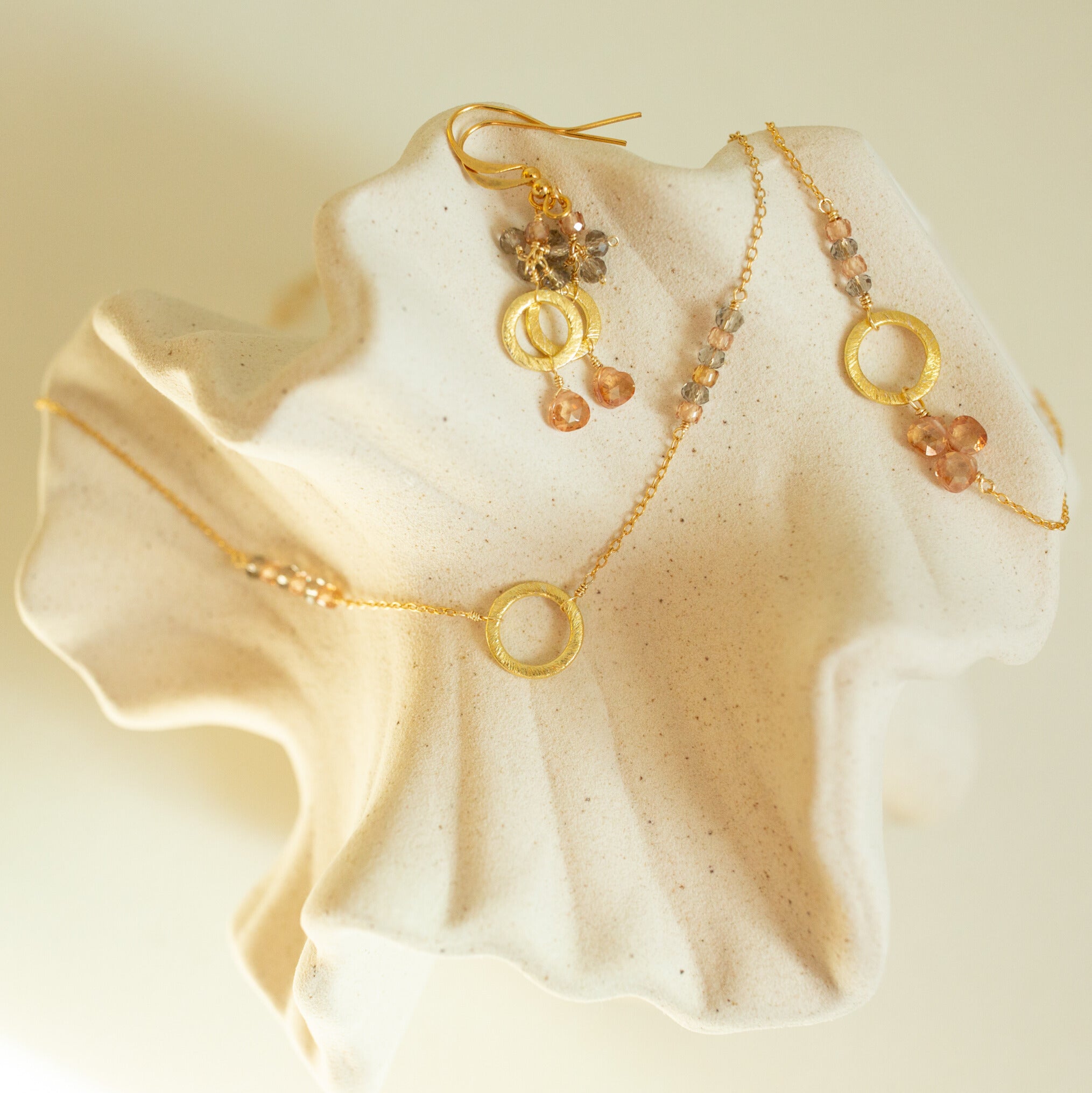 Champagne Quartz Solara Necklace