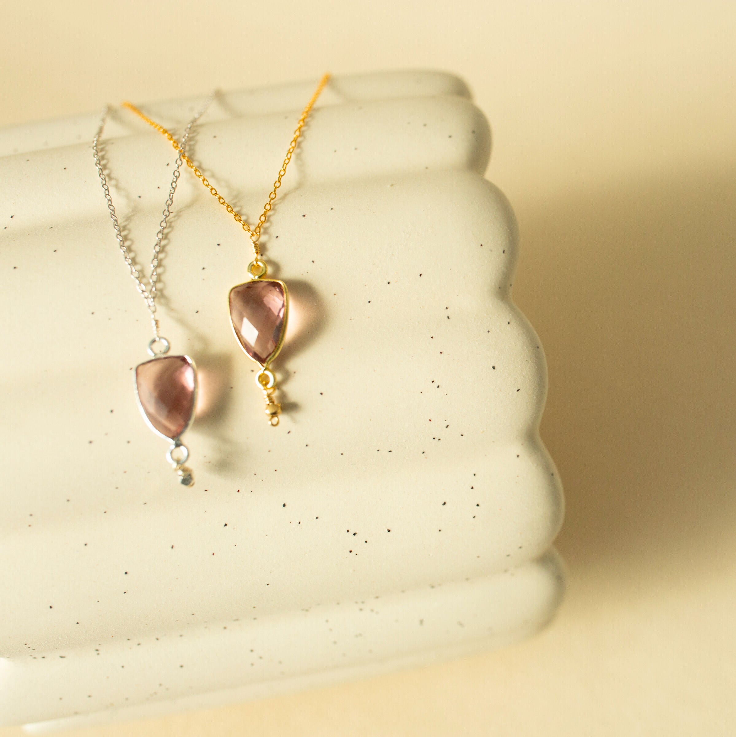 Rhodolite Garnet Gold Isla Necklace