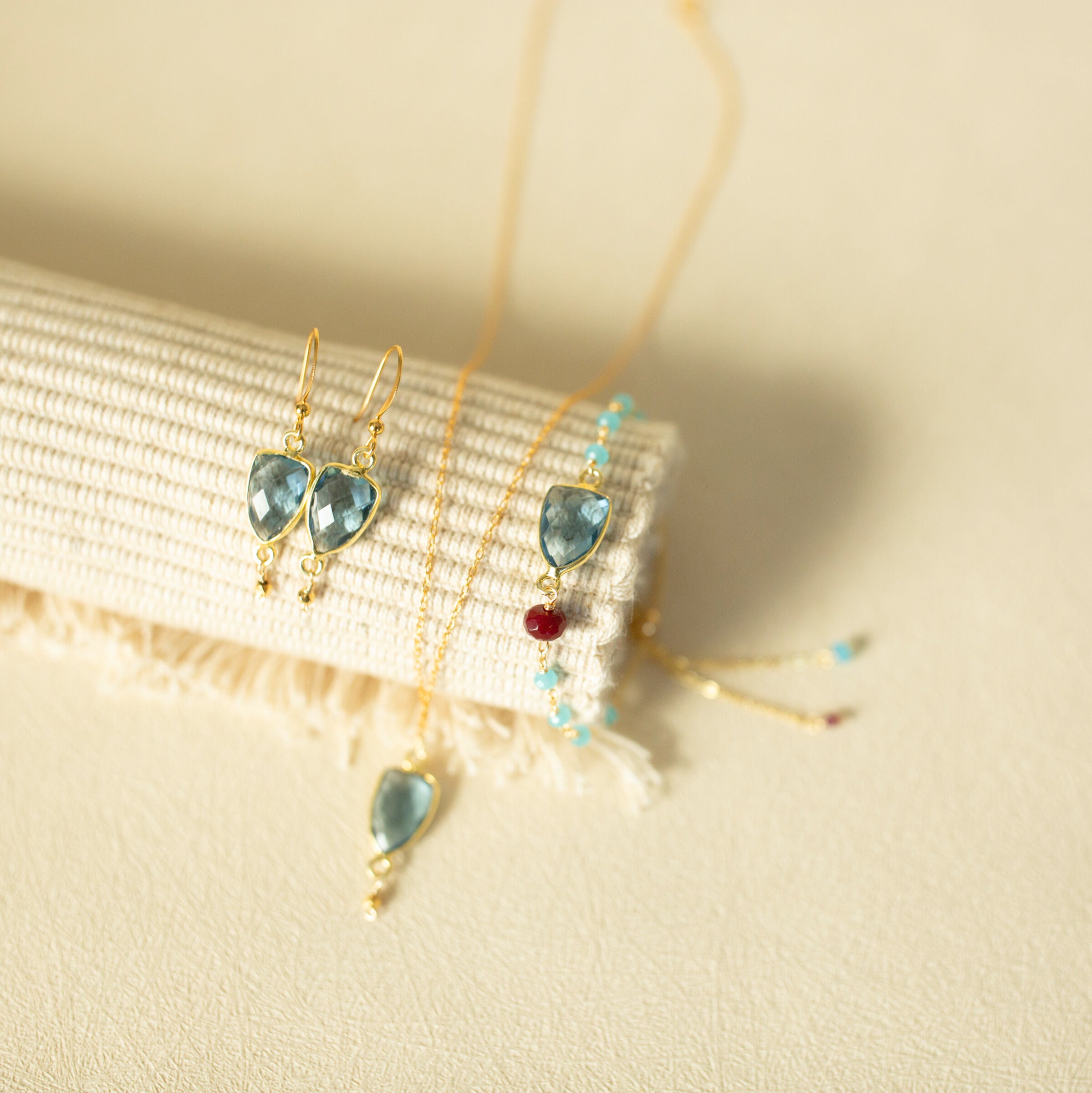 London Blue Gold Isla Earrings