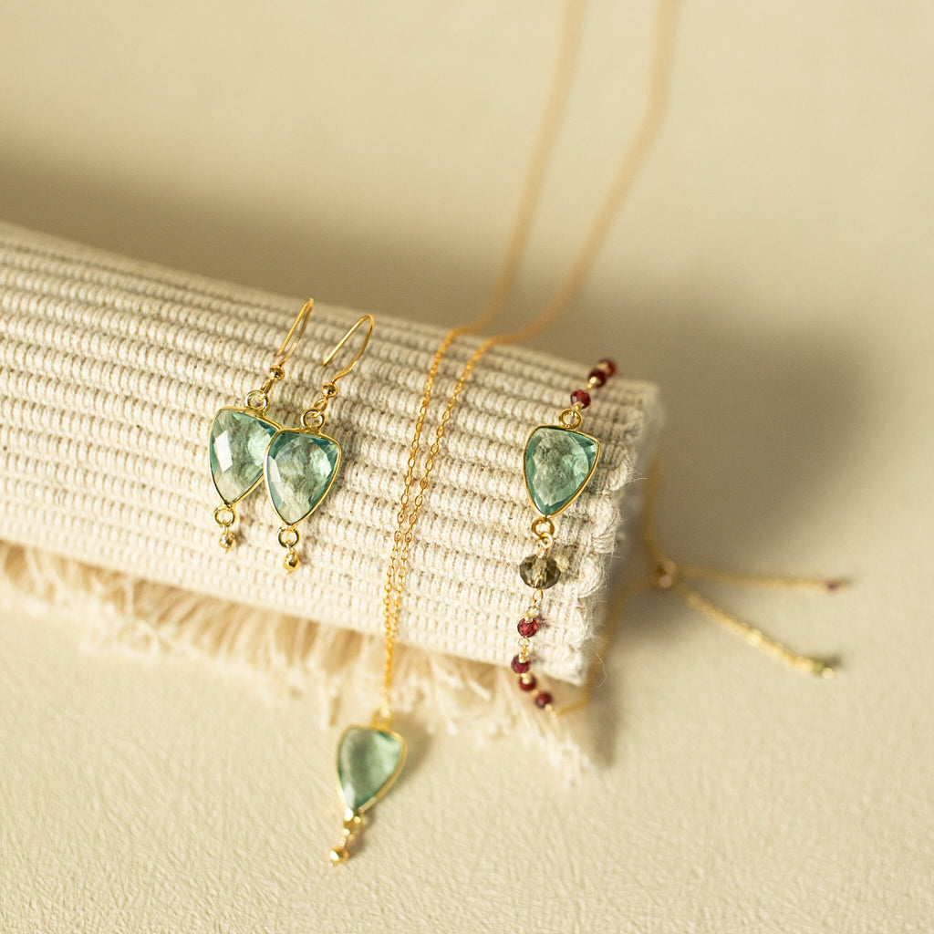 Green Amethyst Gold Isla Collection