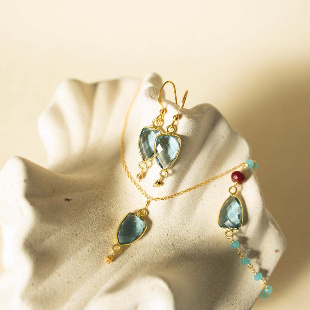 London Blue Gold Isla Earrings