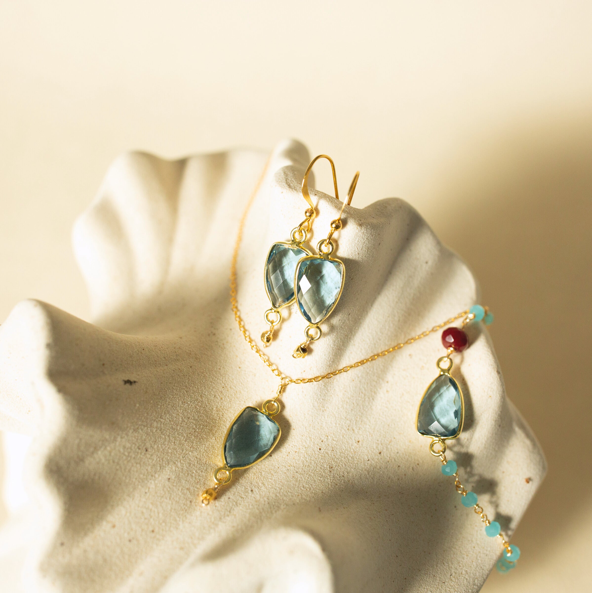 London Blue Gold Isla Earrings