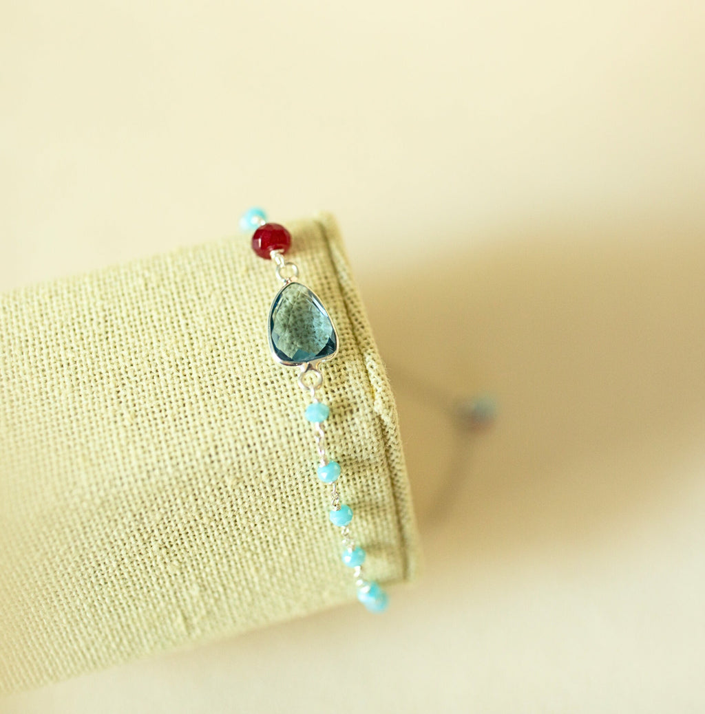 London Blue Quartz Silver Isla Bracelet