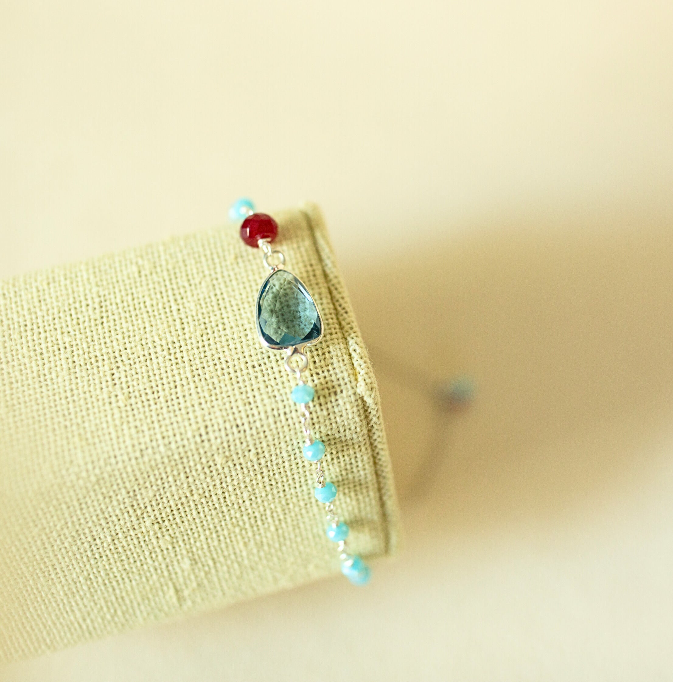 London Blue Quartz Silver Isla Bracelet