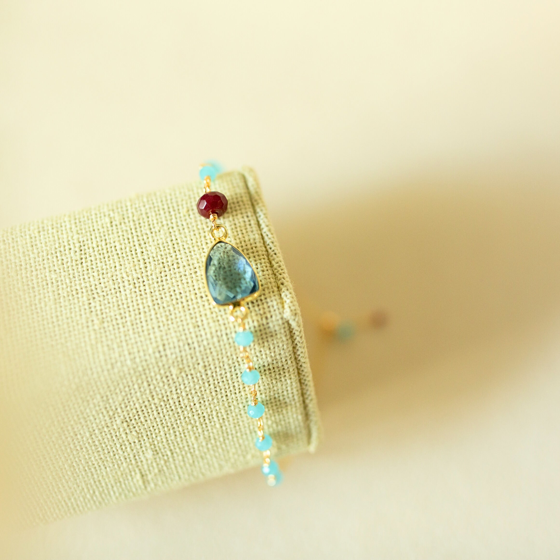 London Blue Quartz Silver Isla Bracelet