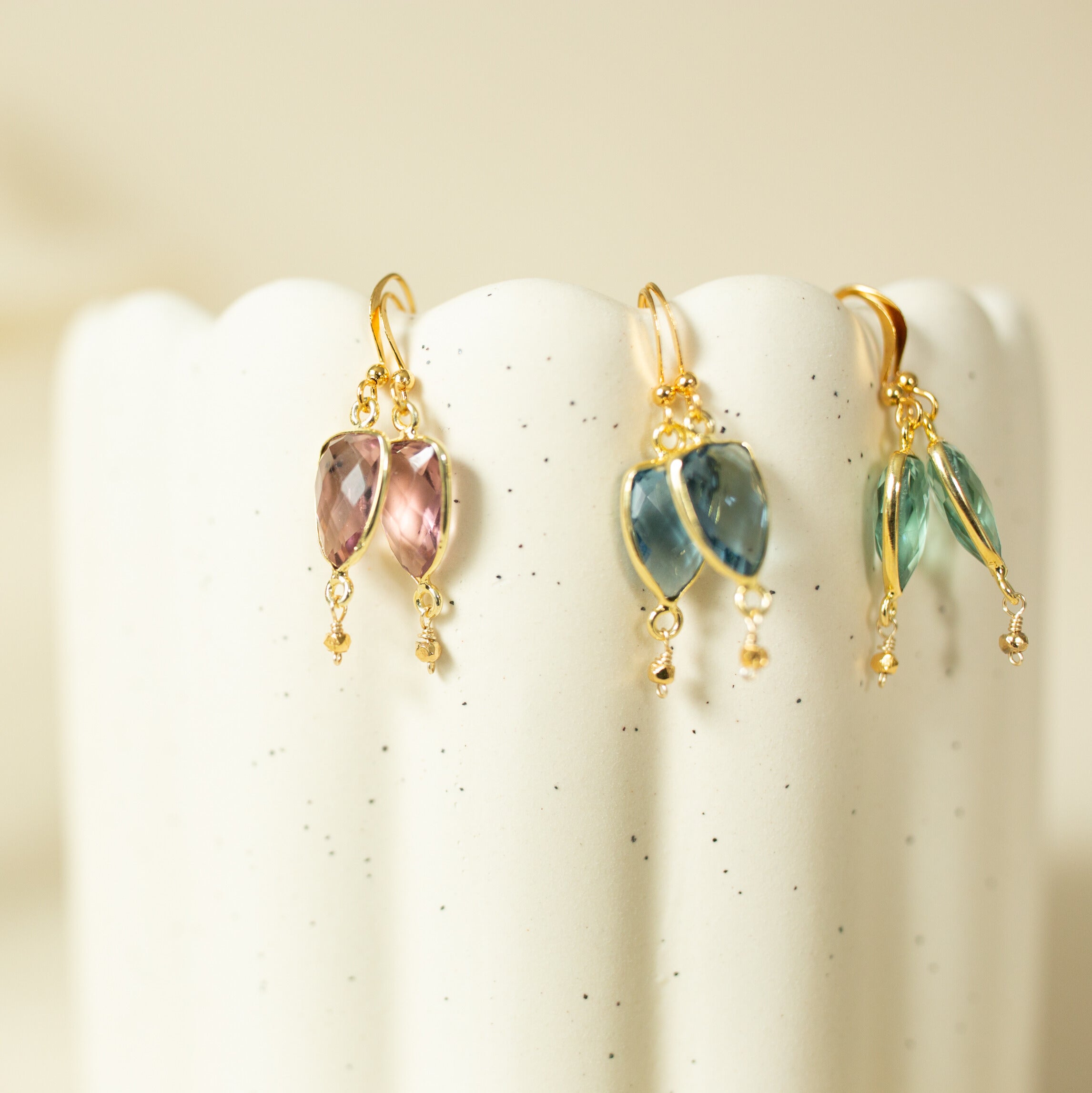 Rhodolite Garnet Gold Isla Earrings