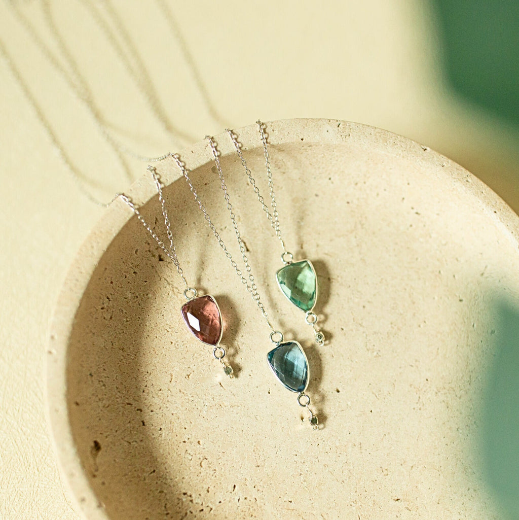 Rhodolite Garnet Gold Isla Necklace