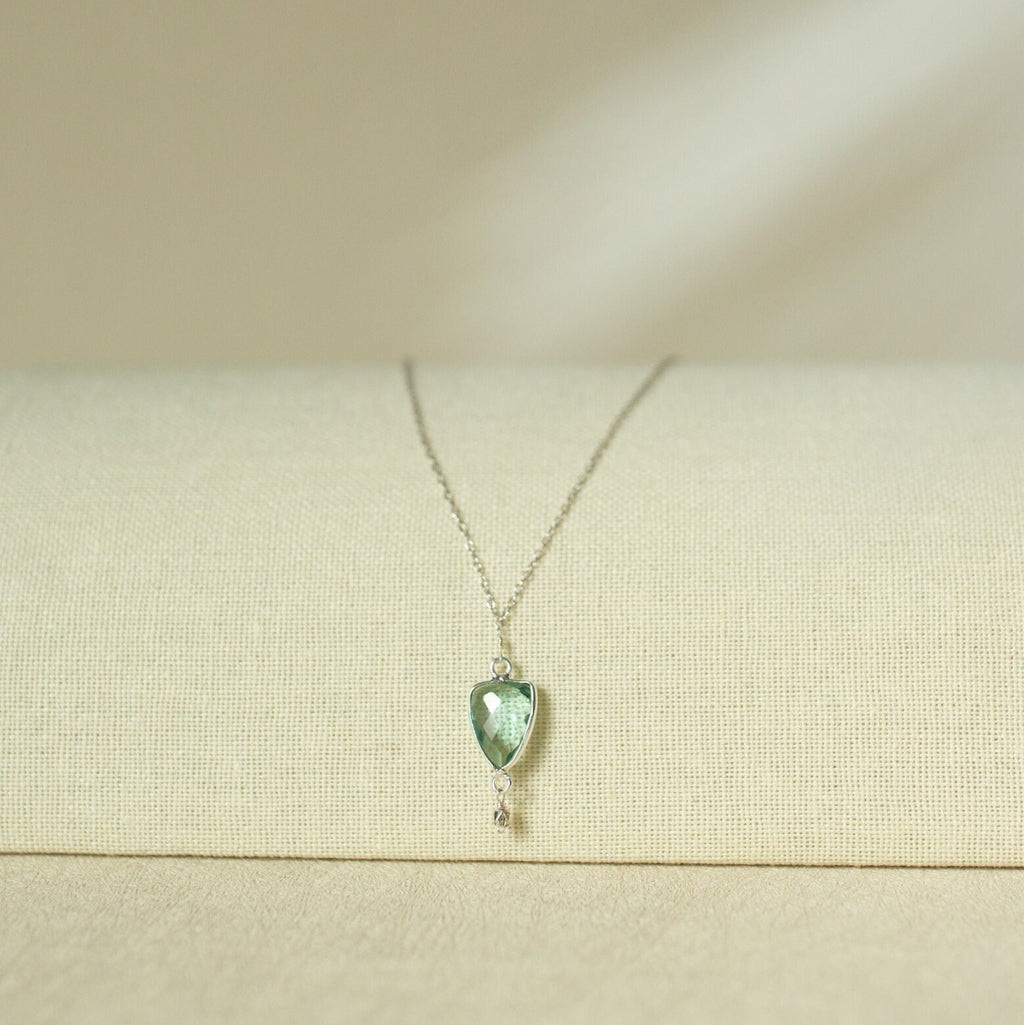 Green Amethyst Gold Isla Necklace