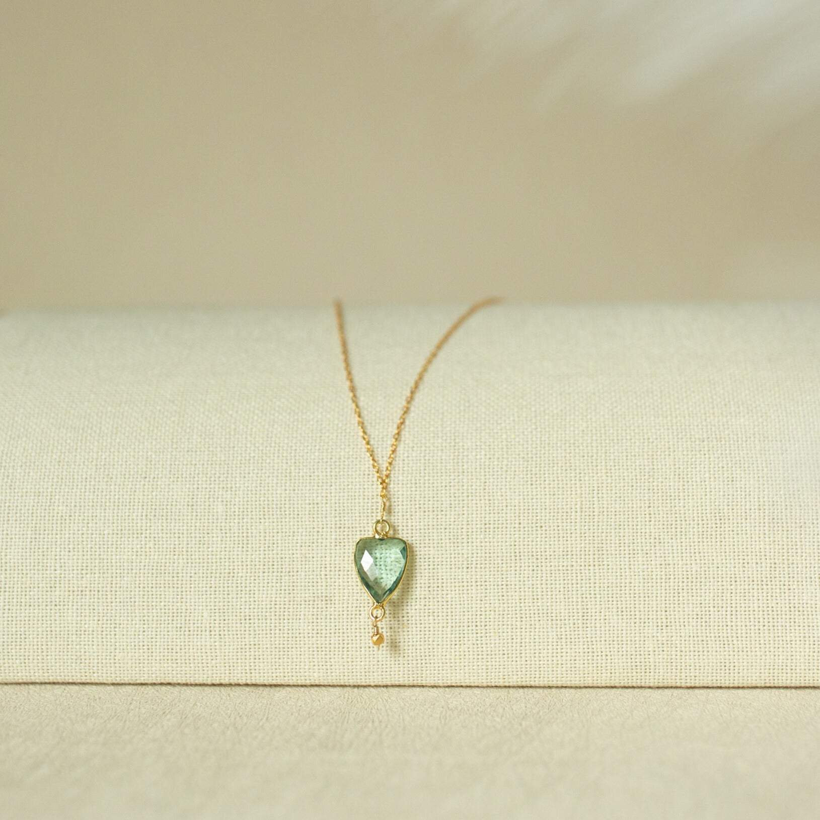 Green Amethyst Gold Isla Necklace