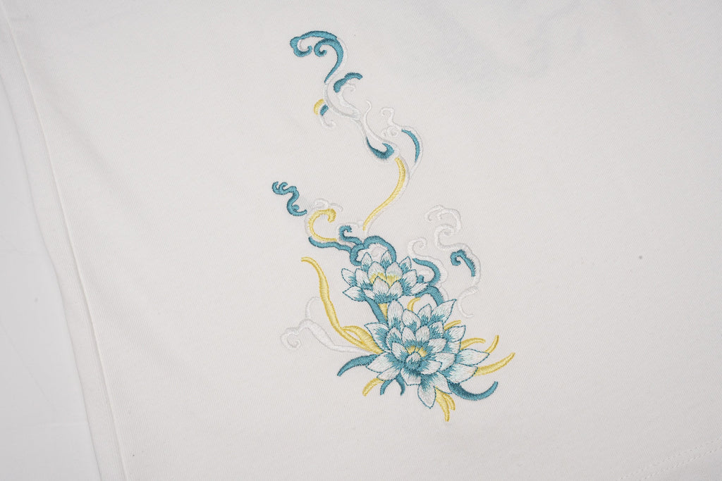 ET517 Blue Kirin Embroidered Tee