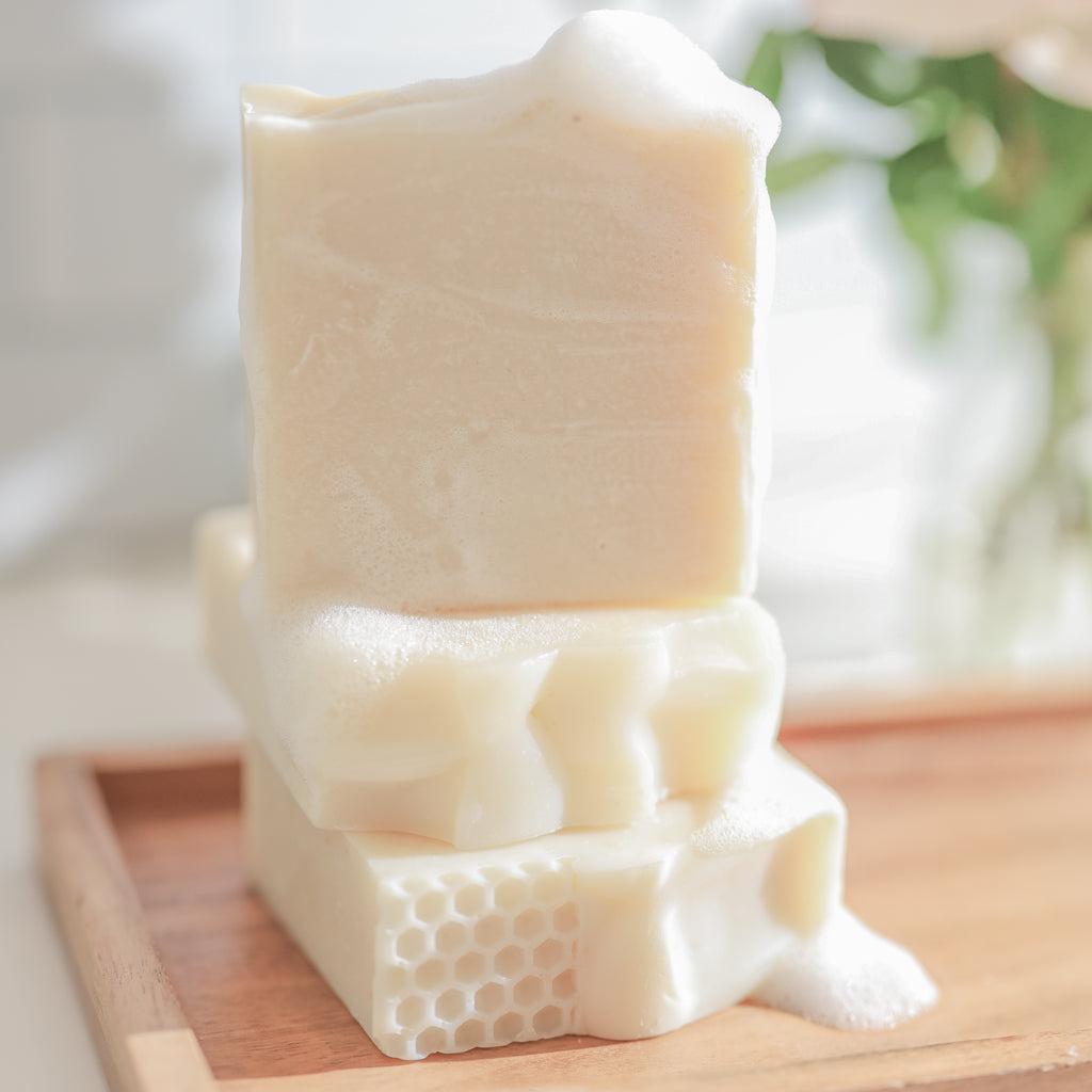 Fragrance Free Handmade Tallow + Goat Milk Soap Bar Trio