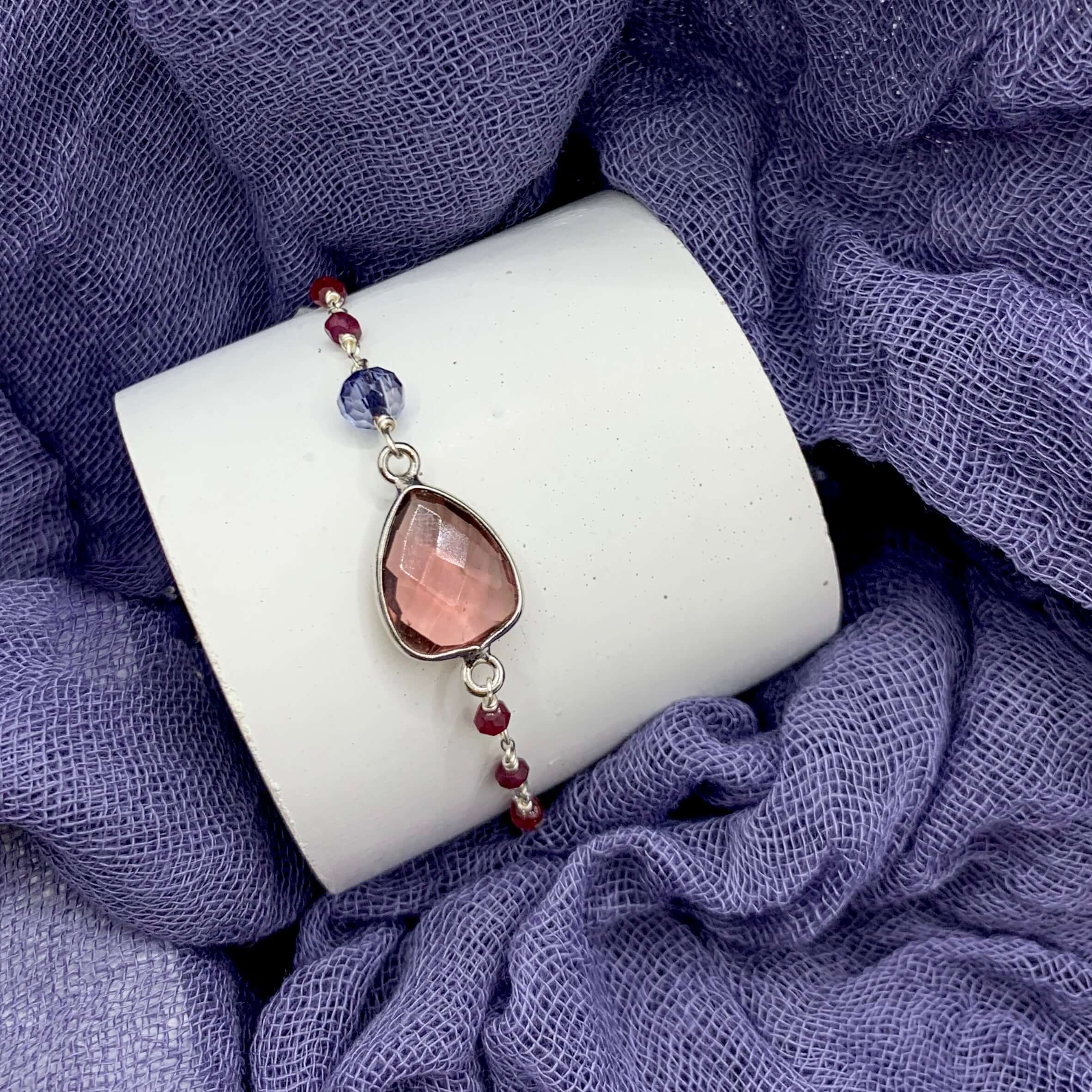 Rhodolite Garnet Gold Isla Bracelet