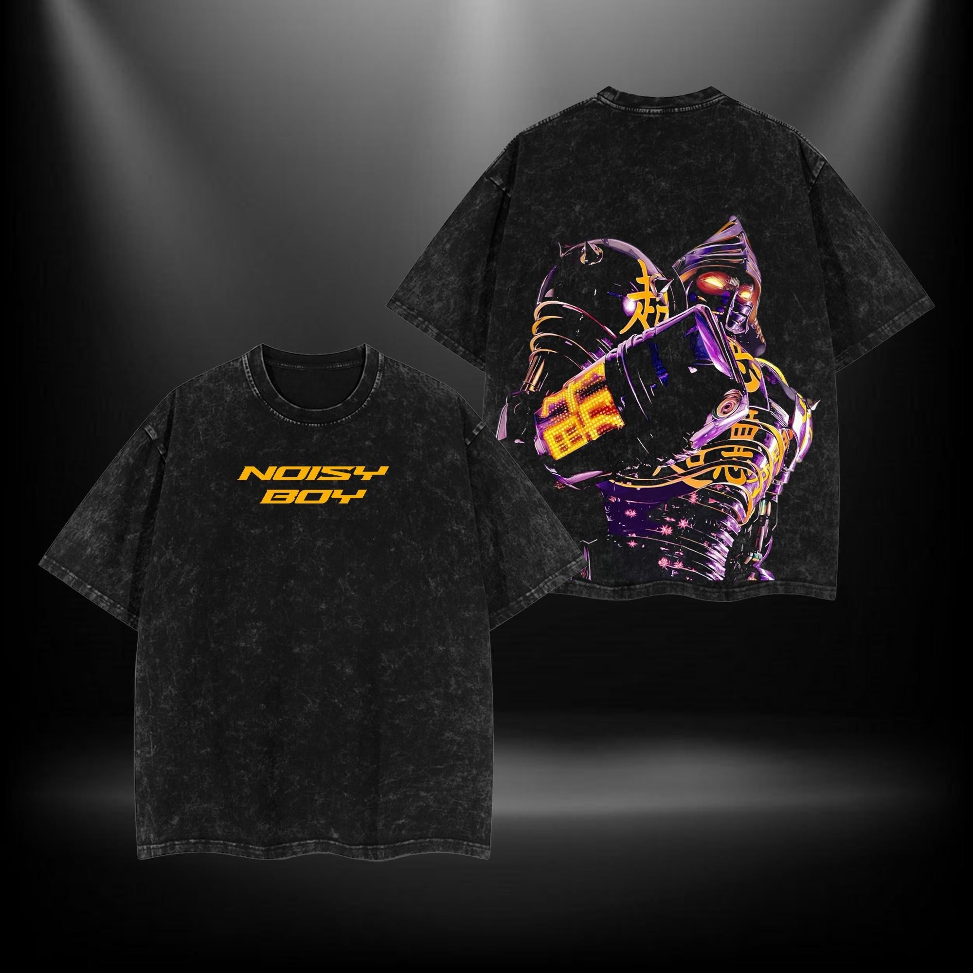 Noisy Boy-Inspired T-Shirt – Sci-Fi Robot Graphic Tee for Movie Fans, Classic Oversized Men’s Fit, Casual Streetwear Gif