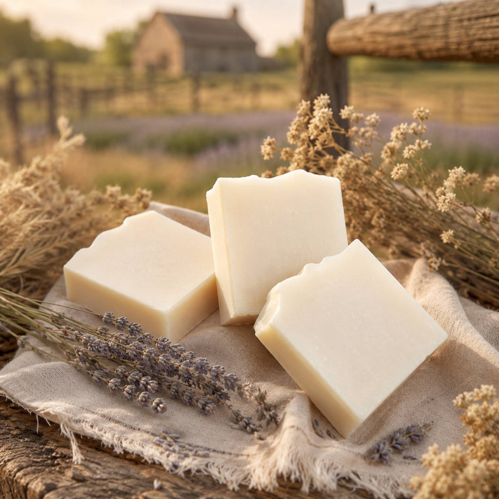 Fragrance Free Handmade Tallow + Goat Milk Soap Bar Trio