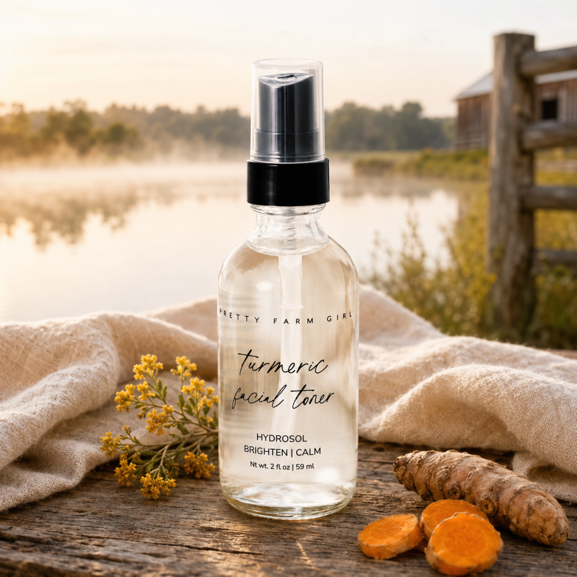 Organic Turmeric Facial Toner for Evening Skin Tone