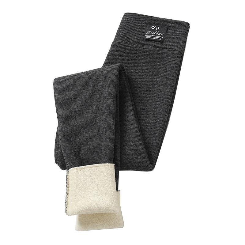 Women’s Lambswool Fleece-Lined High-Waist Winter Leggings