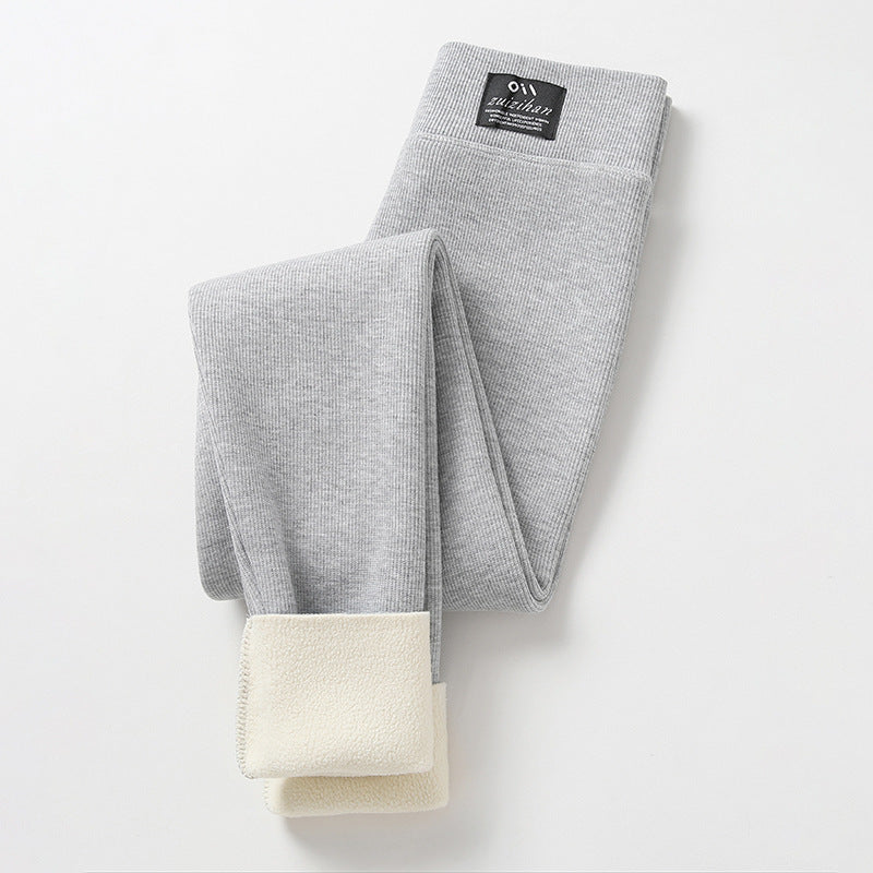 Women’s Lambswool Fleece-Lined High-Waist Winter Leggings