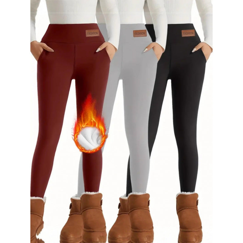 Women’s High-Waist Fleece-Lined Warm Leggings