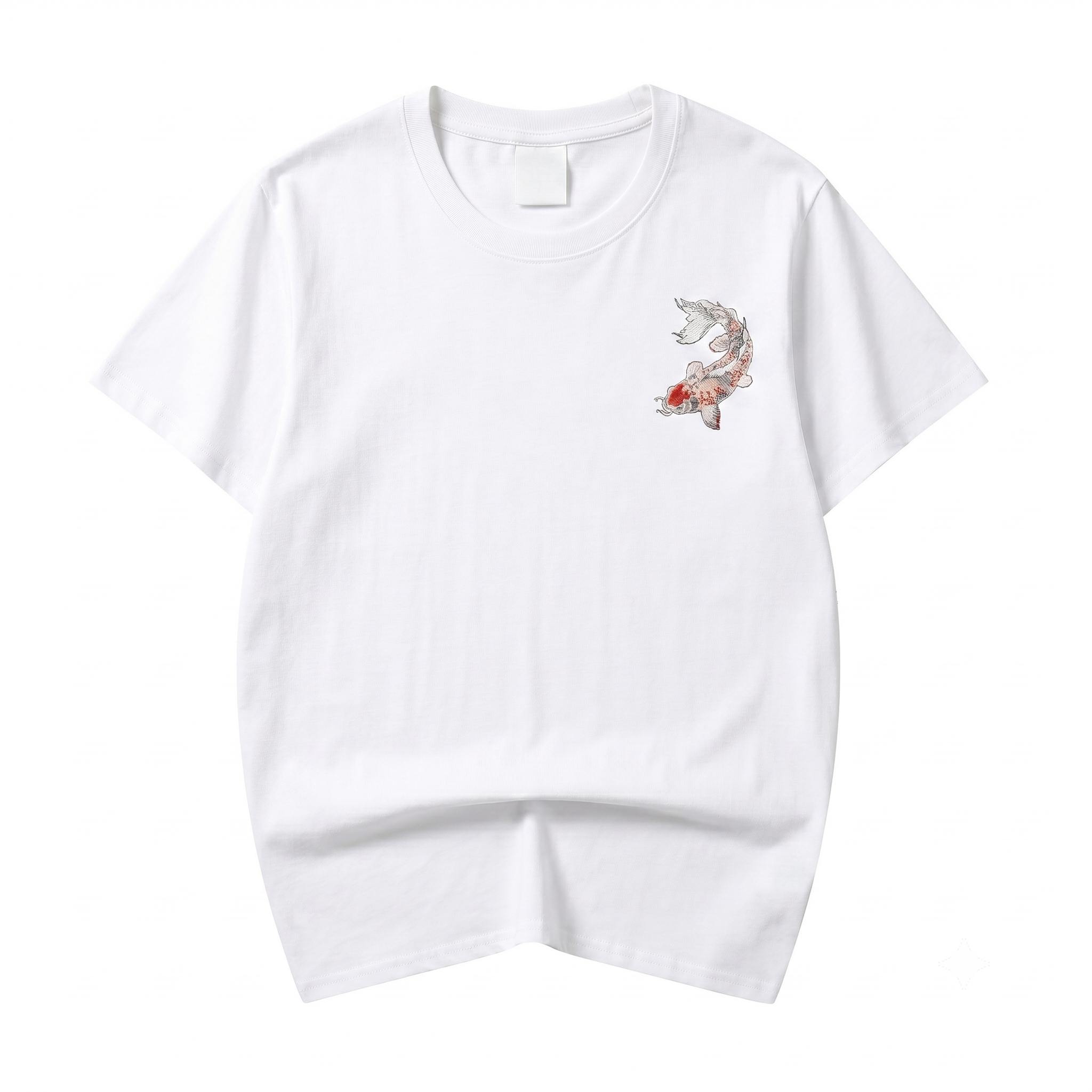 ET514 Koi Fish Embroidered Tee