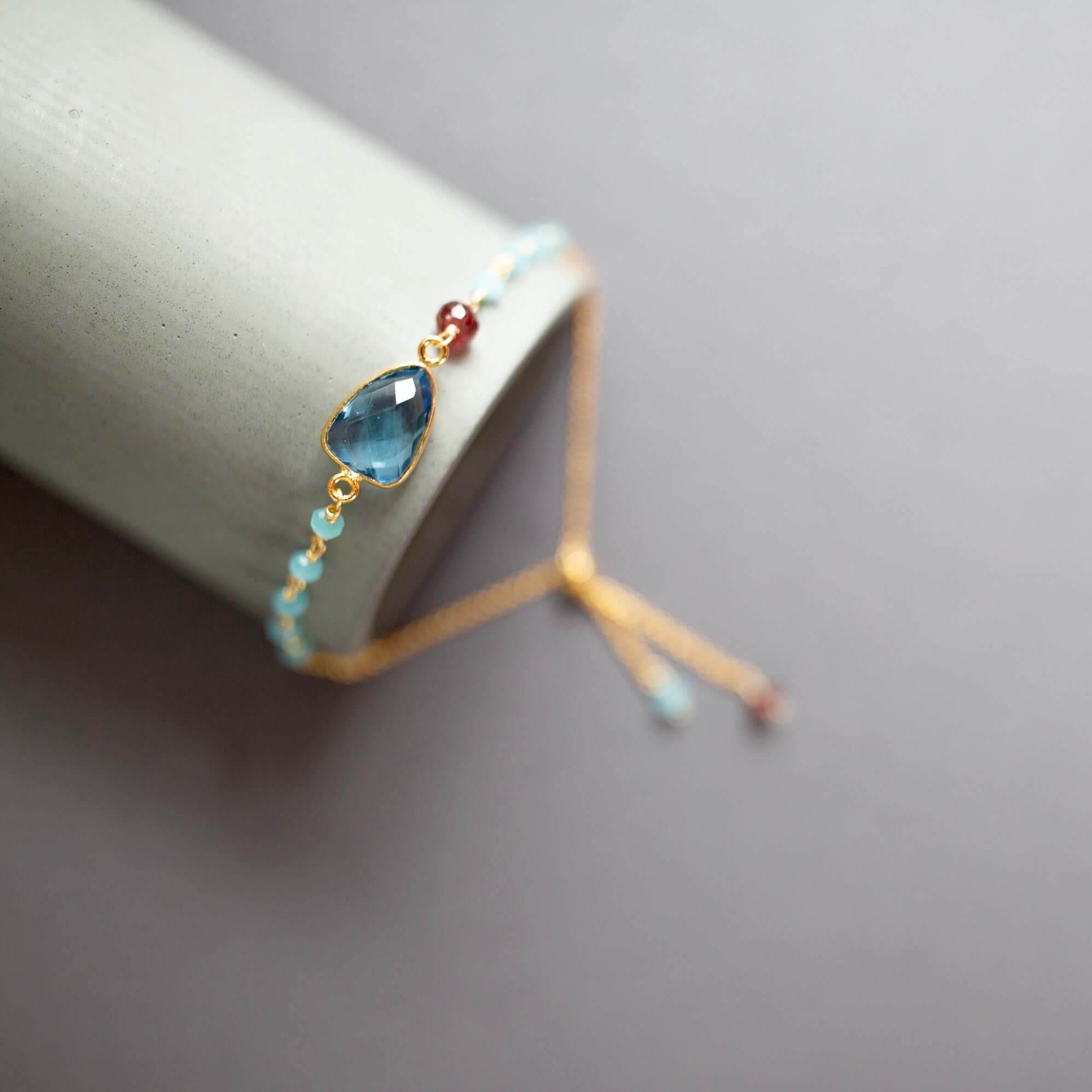 London Blue Quartz Silver Isla Bracelet